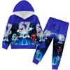 Kids Boys Girls Steal a Brainrot 67 Printed Casual Long Sleeves Hoodies Pants 2 Pieces Set