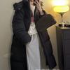 Womens Knee-Length Puffer Coat With Hood Thick Warm Down Jacket Winter Loose Fit Oversized Style