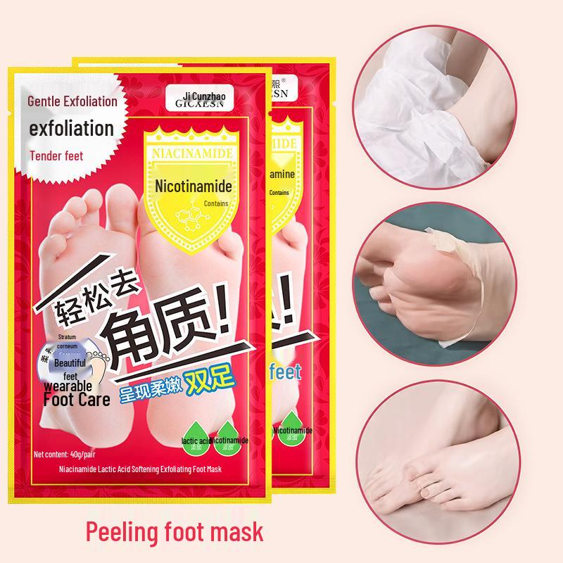 Exfoliating & Moisturizing Foot Mask Set: Peel Dead Skin, Soften Calluses, Heal Dry Heels, Whiten & Revitalize Feet