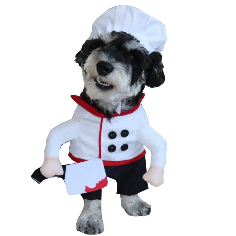 Dog Cooking Outfit Pretend Knifed Chefs Costume Comfortable Light weight Easy To Wear Halloweens Cosplay Costume