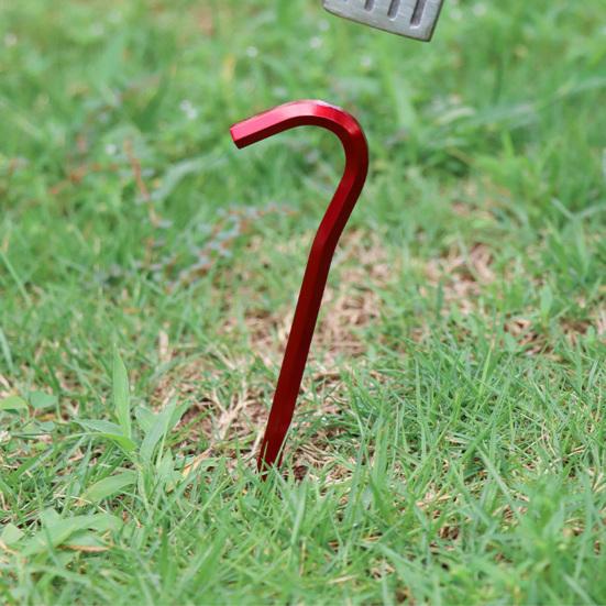 4Pcs Aluminum Tent Stakes Pegs Rustproof Corrosion Resistant Hexagon Rod Lightweight Canopy Stakes Pegs