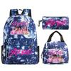 Kpop Peripheral Printing Student Schoolbag Fashionable Large Capacity Casual Backpack Three-Piece Set
