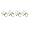 4PCS Rose Napkin Ring Simulated Plastic Reusable Vine Design Napkin Holder Ring for Restaurant