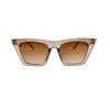 European & American Large Frame Cat Eye Sunglasses for Women – Transparent & Fashionable Sun Protection