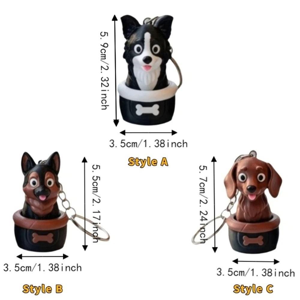 3D Printed Clicker Toy Keychain Clicking Sound Fidget Toy Dog Key Pendant Bag Backpack Charms