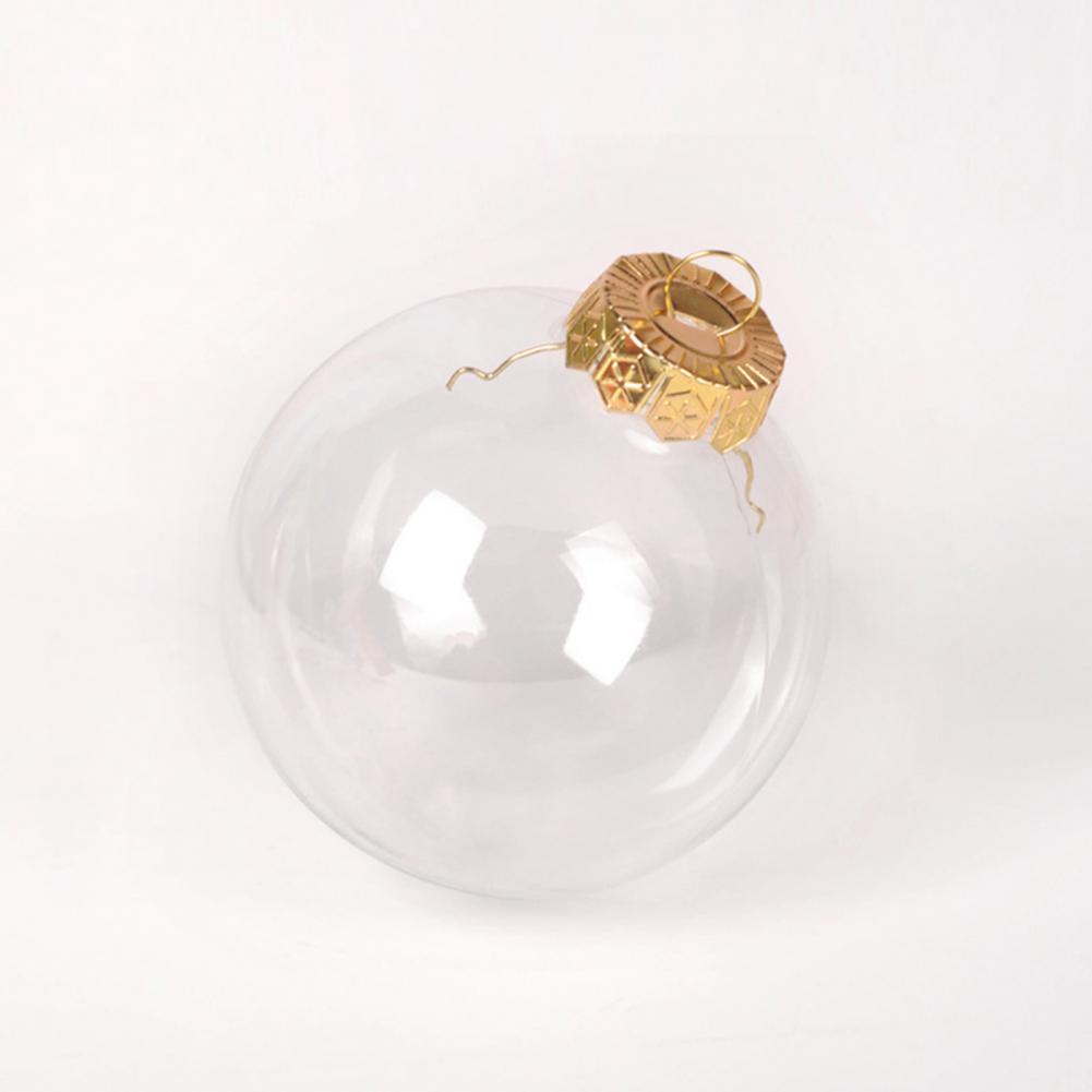 5pcs Perspective Christmas Tree Ball Paintable Christmas Ball with Bottle Cap Minimalist Christmas Clear Ball Home Decoration Navidad