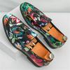 Fashion Luxury Designer New Flower Tassels Patent Leather Casual Shoes For Men Driving Loafter Formal Wedding Dress Homecoming Zapatos