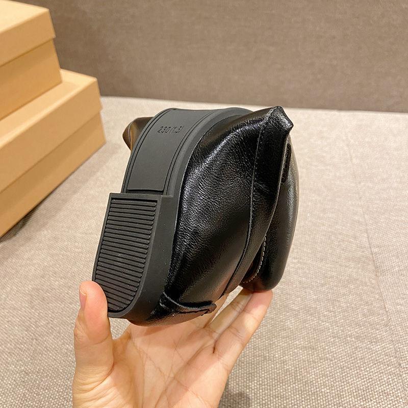 Jarní Podzimní Boty Ženy Baleríny Měkké Módní Značka Kancelářské Dámské Boty Černá Zlatá Stříbrná Nadměrná Velikost 42