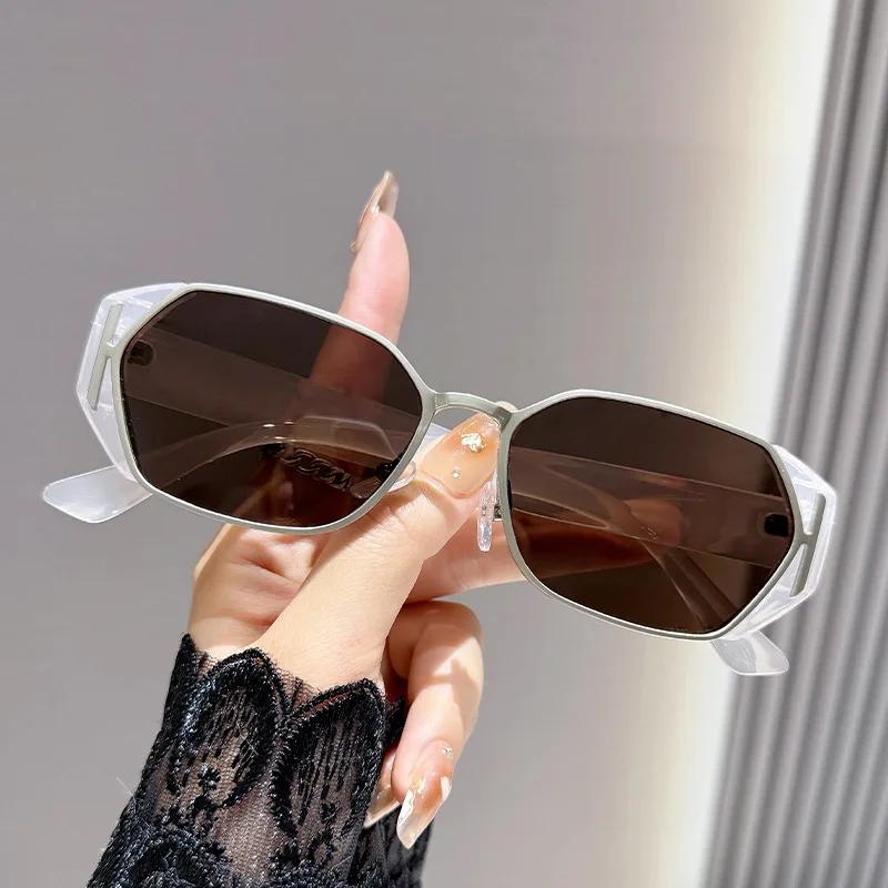 Luxury Metal Retro Cat-eye Sunglasses Comfortable Durable Beach Travel Sun Protection Shades