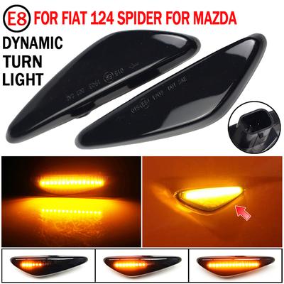 Flashing LED Dynamic Turn Signal Blinker Light For Mazda 5 CW 6 GH MX-5 ND RX-8 Car Side Marker Light For Fiat 124 Spider Abarth