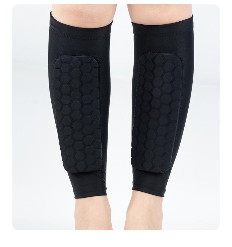 

Honeycomb Calf Protector - Breathable Anti-Collision Gear for Football, Basketball, and Running Large чорний