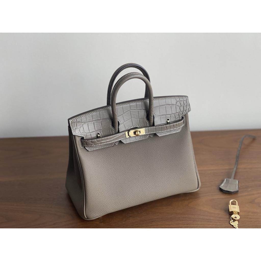 Kazilan platinum crocodile pattern with TOGO leather portable fashion high sense versatile bag women