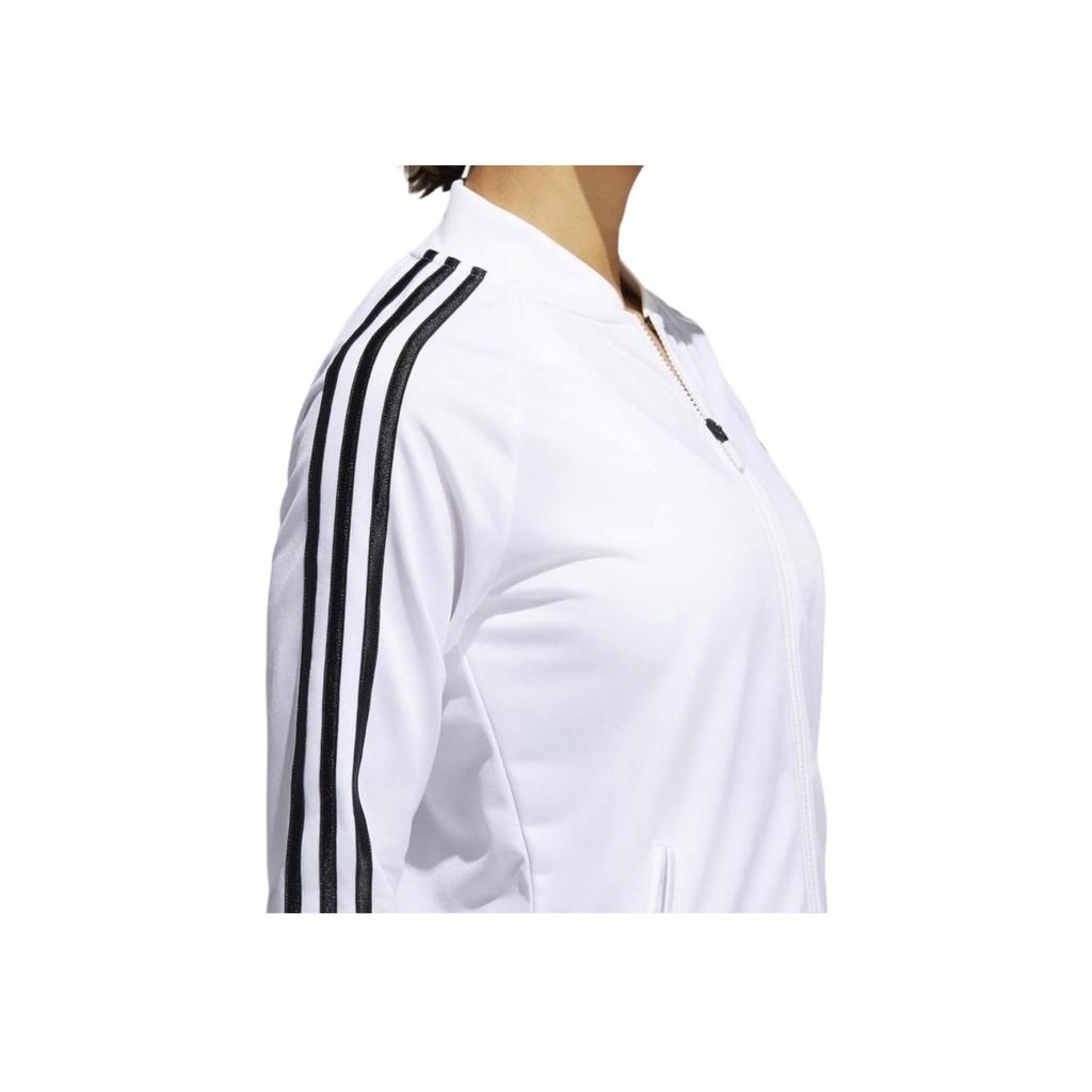 Adidas Slim Fit Retro Sportliche Zip-Up Jacke Damenjacke Weiß FL4876