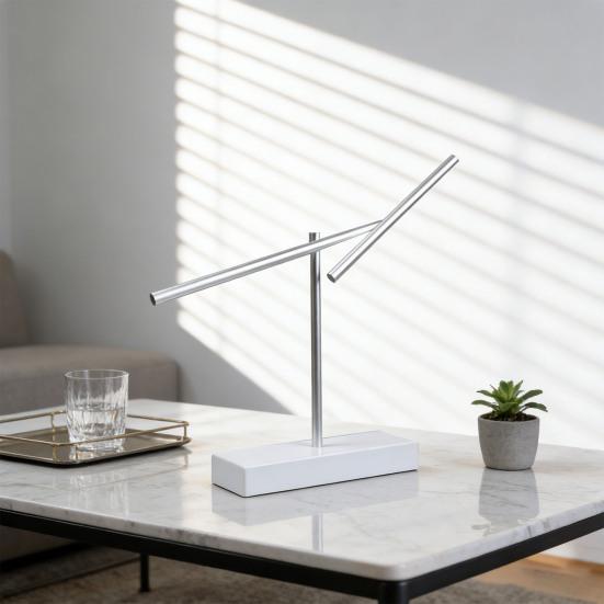 Kinetická umělecká socha s kývajícími tyčkami Ornament perpetuum mobile Stolní hračka Dekorace pro domácnost a kancelář Zlepšení soustředění Úleva od stresu Antigravitační