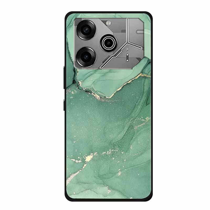 For Tecno Pova 6 Pro Case Marble TPU Silicone Soft Back Cover Phone Cases for Tecno Pova6Pro 5G LI9 Protector Mica Painted Coque