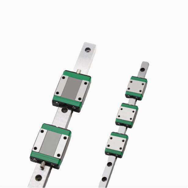 Link CNC 3D Printer Parts: Precision Miniature Linear Guide Rail MGN with MR Slider In Green and Black.