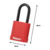 Panduit Corporation Non-Conductive Lockout Padlock, Red, PSL-8, 38.1mm Shackle