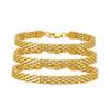 6mm Waterproof Mesh Link Chain Bracelet For Women, 18k Gold Plated Stainless Steel Adjustable, Non Tarnish Jewelry 17cm-21cm