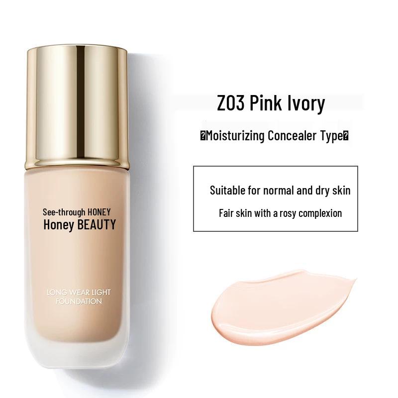 Long-lasting Translucent Powder Foundation & Concealer: Moisturizing, Dewy Look, No Transfer, Ideal for Students - Authentic Product