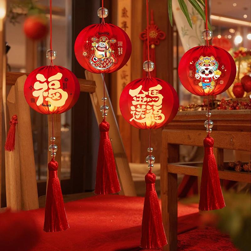 Chinese New Year Decorations  Horse Year Wall Hanging Ornament Chinese Lantern Accessories Spring Festival Lantern