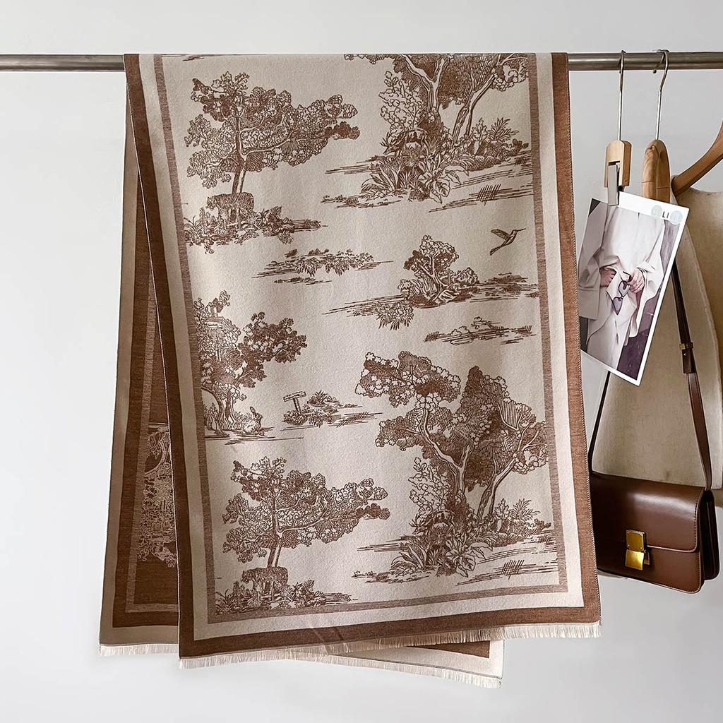 Luxury Cashmere Scarf Women Shawls Wraps Pashmian Winter Keep Warm Bufanda Female Blanket Brand Print