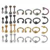 16Pcs Piercing Tongue Bar Set Mixed Body Jewellery Surgical Steel Assortment Spiral Rings Attractive for Women Banquet