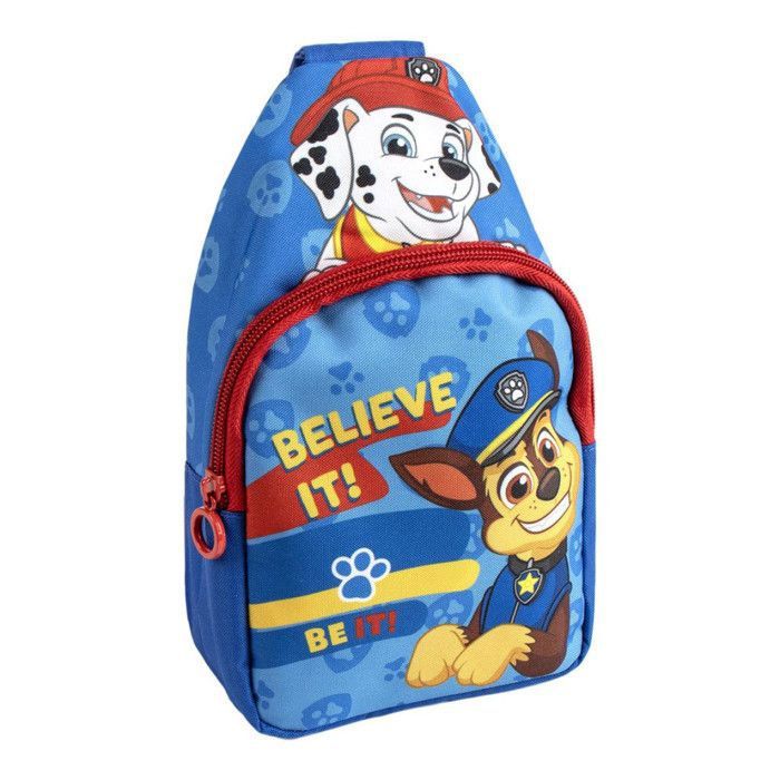 Kinderrucksack - Paw Patrol - Umhänge-Modell - 23x13x7 cm - 100% Polyester - Blau
