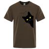 Cat Funny Printing Men T-Shirts Breathable Tee Clothes Summer Streetwear Tops Oversized Loose Cotton Short Sleeve