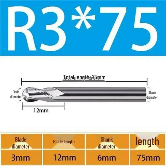 65° Metal Ceramic Flat-Bottom End Mill/Ball Nose End Mill/High-Gloss Mirror Face Mill