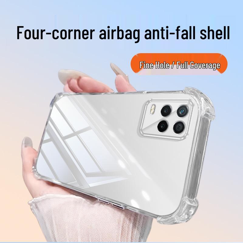 Realme V13 Clear TPU Phone Case with Airbag Corners, Anti-Fall, Full Coverage Protection, High-End Feel. Realme V13 прозрачный