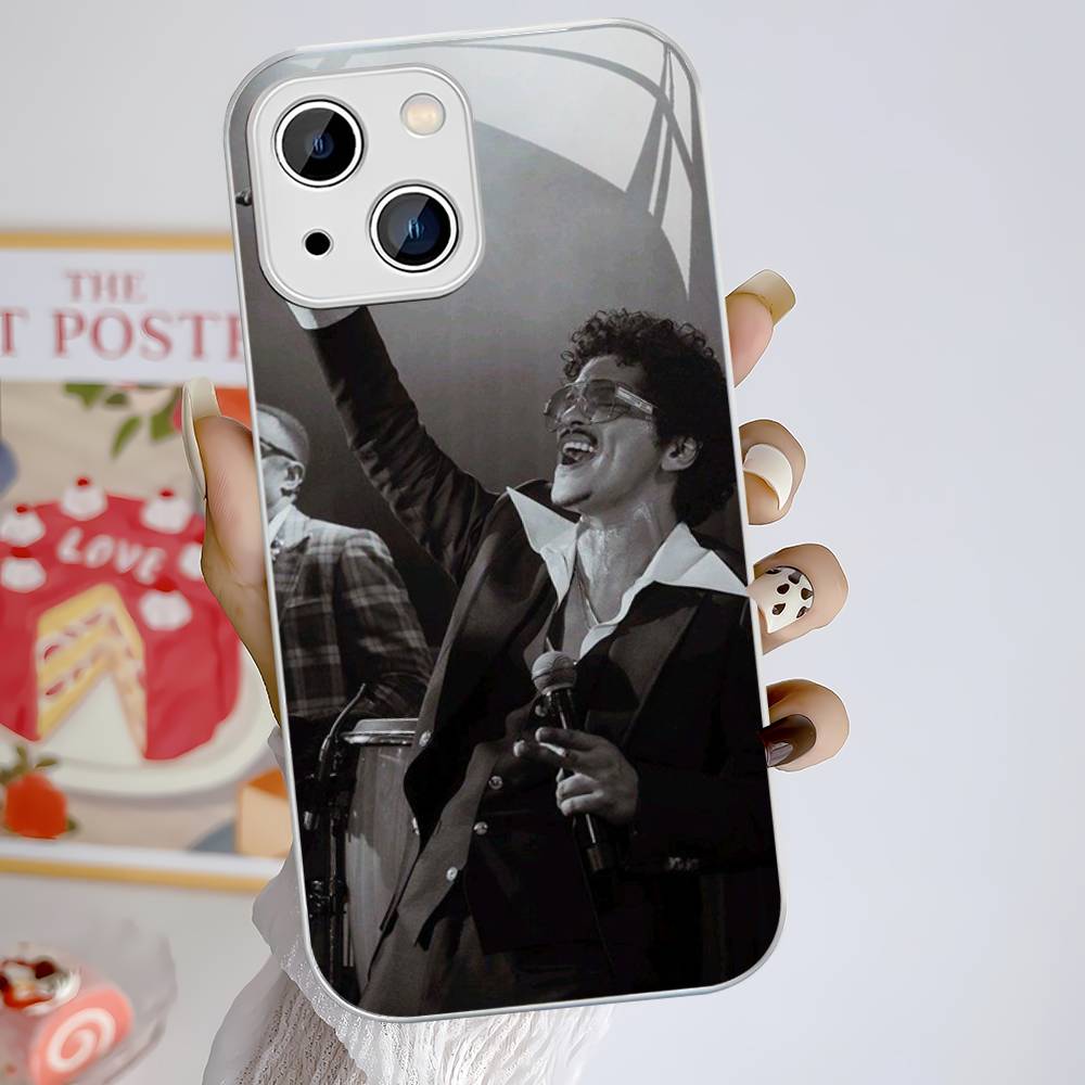 

B-Bruno M-Mars Singer Tempered Glass For Iphone 14 13 12 11 Pro Mini XS MAX 14Plus X XS XR Fundas iphone 14 plus