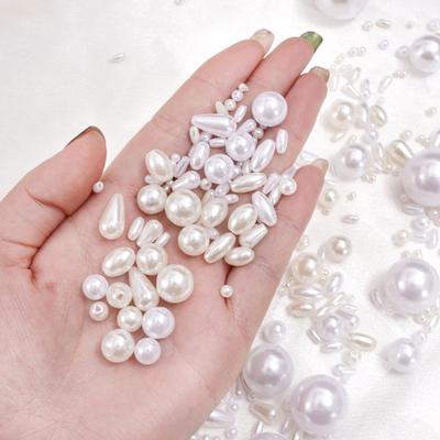 Perlas circulares dispersas de ABS de alto brillo para bricolaje, 500 g