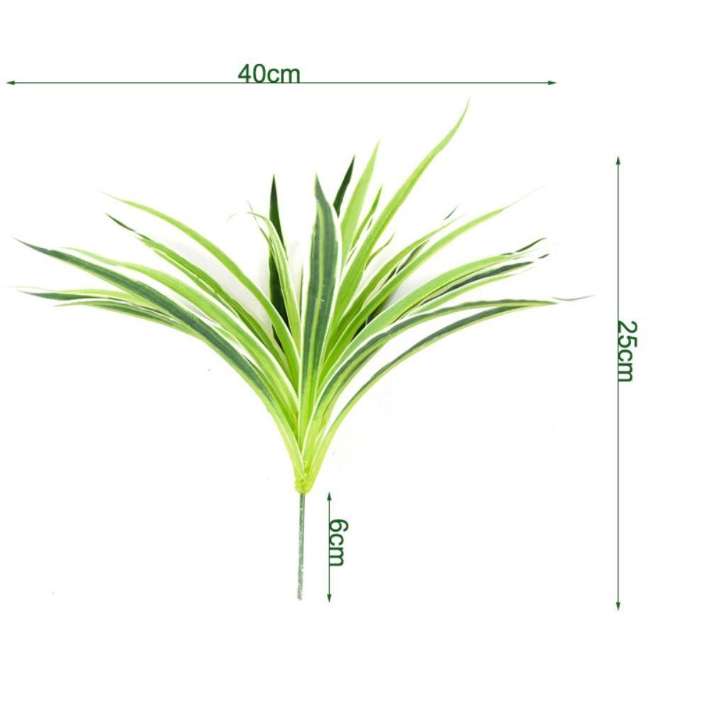 

Desktop Garden For Table Room Home Chlorophytum Branch Potted Fake Plants Artificial Plants white-30 Leaves