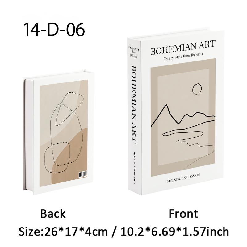 Bauhaus Decorative Books Open Luxury Fake Book Storage Box Home Decor Matisse Boho Monet Coffee Table Shelf Interior Decoration