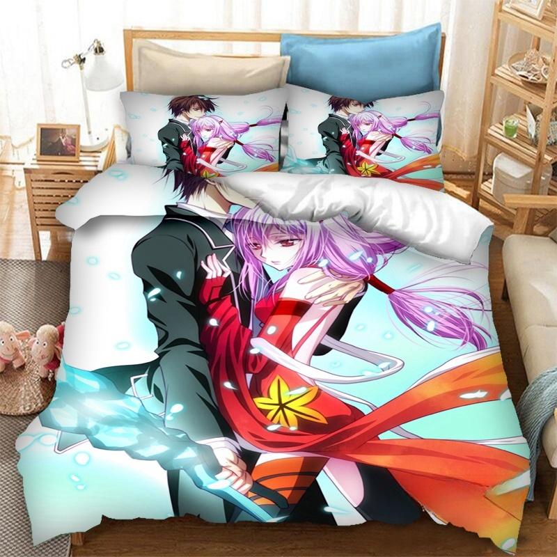 Fashion 3D Print Anime Guilty Crown Bedding Set Duvet Covers Pillowcases 2/3 Piece Cartoon Comforter Bedding Sets Home Textiles