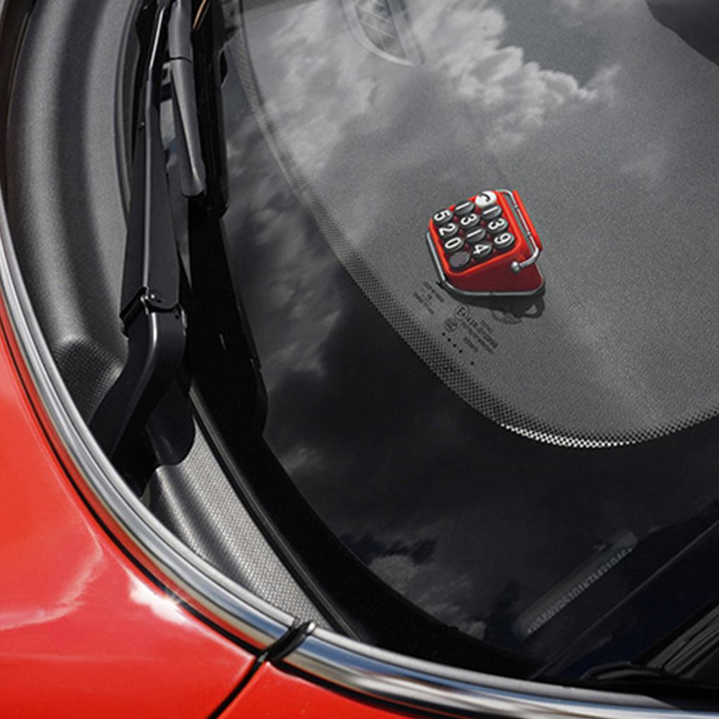 Car Interior Accessories Retro Typewriter Temporary Parking Card Auto License Stop Sign Telephone Number Plate