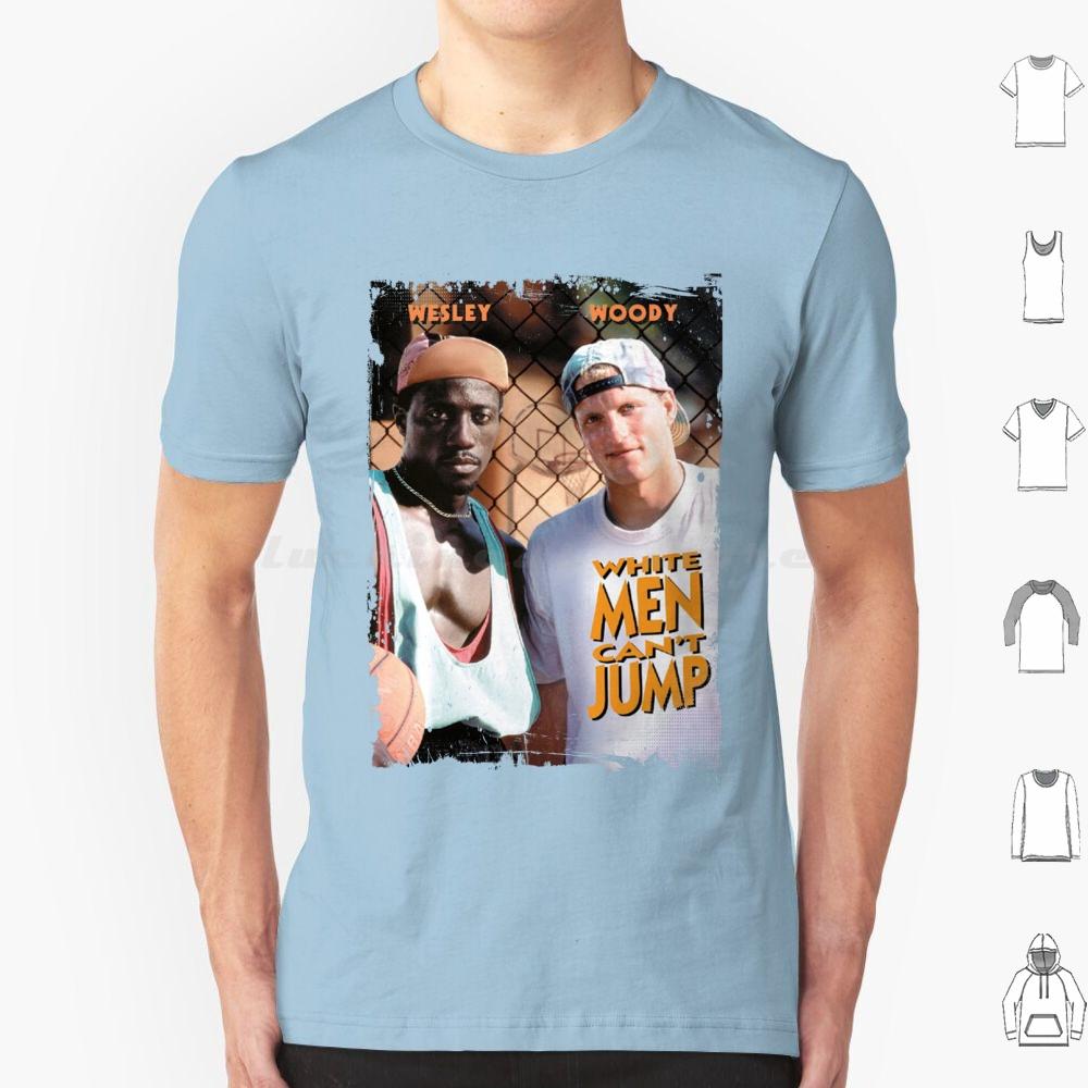 T-shirt White Men Cant Jump Cotone Uomo Donna Stampa Fai da te White Men Cant Jump Film di Pallacanestro Vintage Film anni '90 Nostalgia anni '90