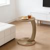 Round Coffee Table, C-shaped Side Table, Living Room Table, Side Table, Temporary Computer Table (table only)