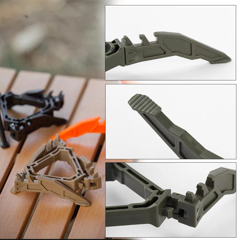 Outdoor Folding Gas Tank Support Portable Flat Gas Tank Three-legged Stable Plastic Fixing Frame Camping Accessories