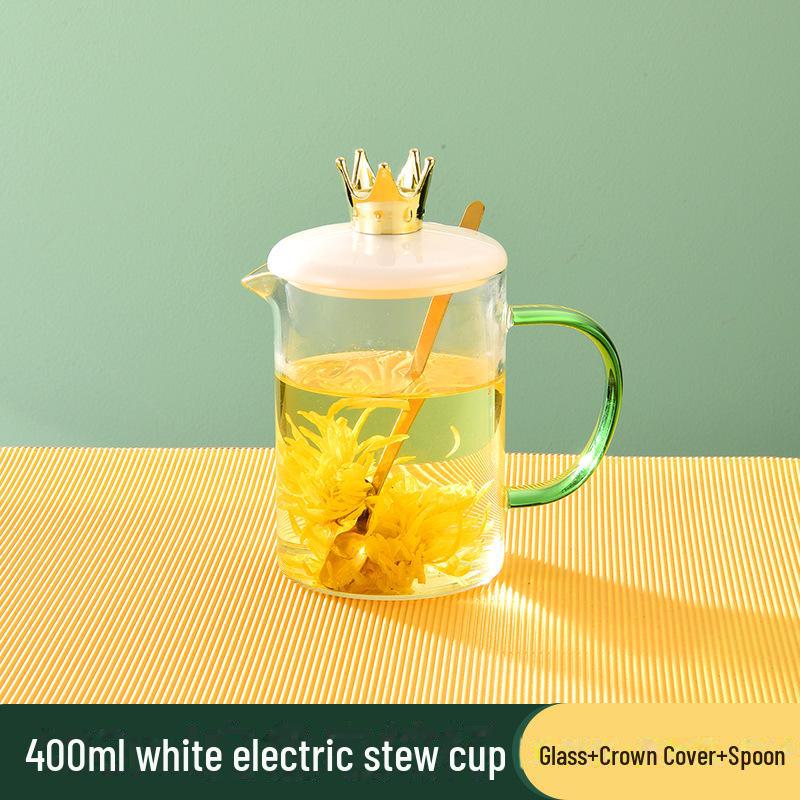 Multifunctional Office Tea Maker & Stew Pot - High Boron Glass, Constant Temperature