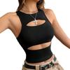 Women's Clothing 2026 Spring/Summer New Style Unique Streetwear Hollow Out Short Sleeveless Top