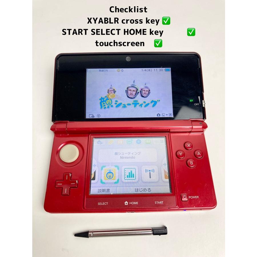 

Nintendo 3DS CTR-001 Червоний полум яний Зі стилусом перевірка роботи консолі! Підтверджено запуск Stylus