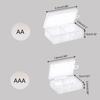 Battery Box Battery Storage Solution Battery Case Container for AA/AAA Batteries for Travel and Home Use