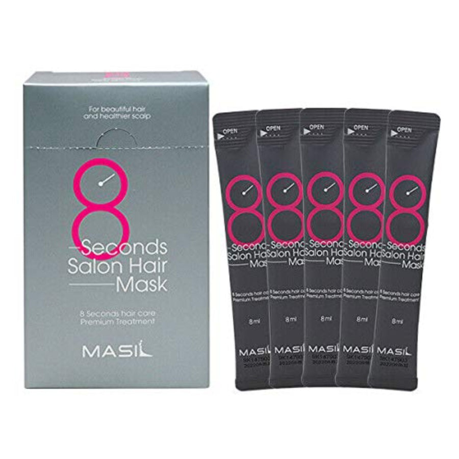 K-Beauty MASIL 8 Sec Salon Hair Mask Pouch Set 20ct – Just 8 Seconds for Salon-Smooth, Glossy, Soft Hair at Home 8mlx20pcs