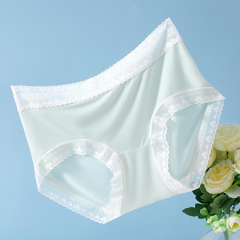 Women's Summer Ultra Thin Ice Silk Antibacterial Comfortable Breathable Cool Quick Dry Waist Triangle Briefs