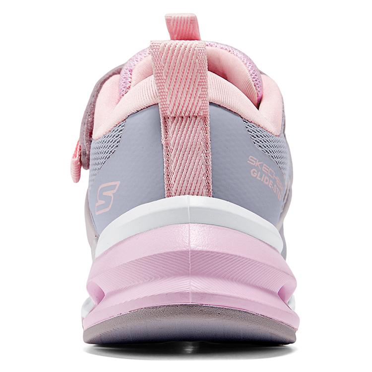 Skechers Girls Comfortable Versatile Outdoor Velcro Durable Breathable Non-Slip Low-Top Casual Shoes Kids sneaker Pink Purple 303652L-LVLP