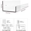 Clear Acrylic Storage Shelf Floating Rack Multipurpose Collection Supplies for Home Bathroom Window Wall Door Storage