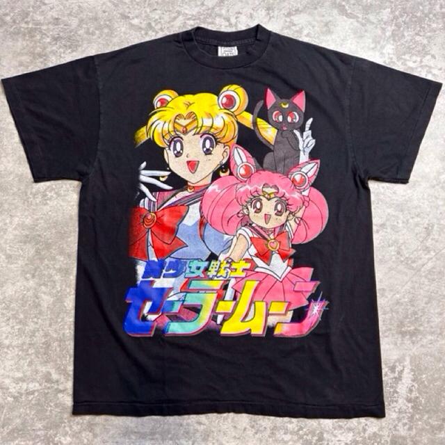 Japanese Anime Sailor Moon Oversized Men's T-shirt Summer New Retro Men's and Women's Streetwear