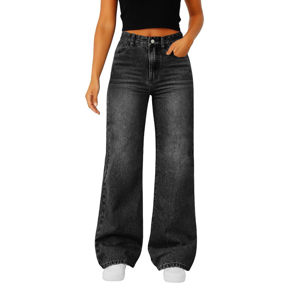 Women's Jeans Casual Fashion Trend Straight Tube Micro Flared Casual Jeans