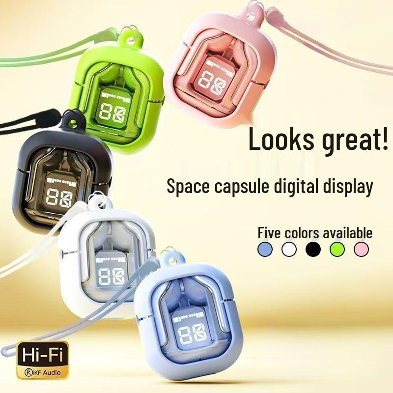 HK3 Wireless Bluetooth In-Ear Headset with Digital Display, Transparent Design, and Long Battery Life Air39